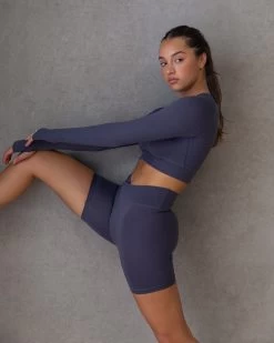 Elite Eleven Cross Over Long Sleeve - Charcoal 6 Elite Eleven Cross Over Long Sleeve - Charcoal -Fit Style Shop 0J1A0364