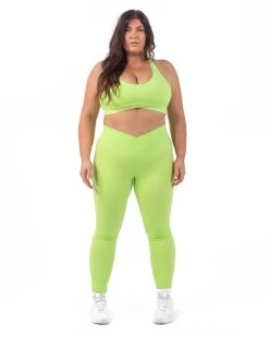 Elite Eleven Cross Over Leggings - Lime -Fit Style Shop 165A2907