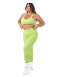 Elite Eleven 7/8 Cross Over Leggings - Lime -Fit Style Shop 165A2939