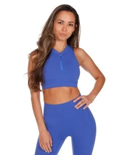 Elite Eleven Accent Zip Bra - Azure -Fit Style Shop AR.EE1 21of65