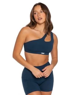 Elite Eleven Asymmetric Bra - Navy