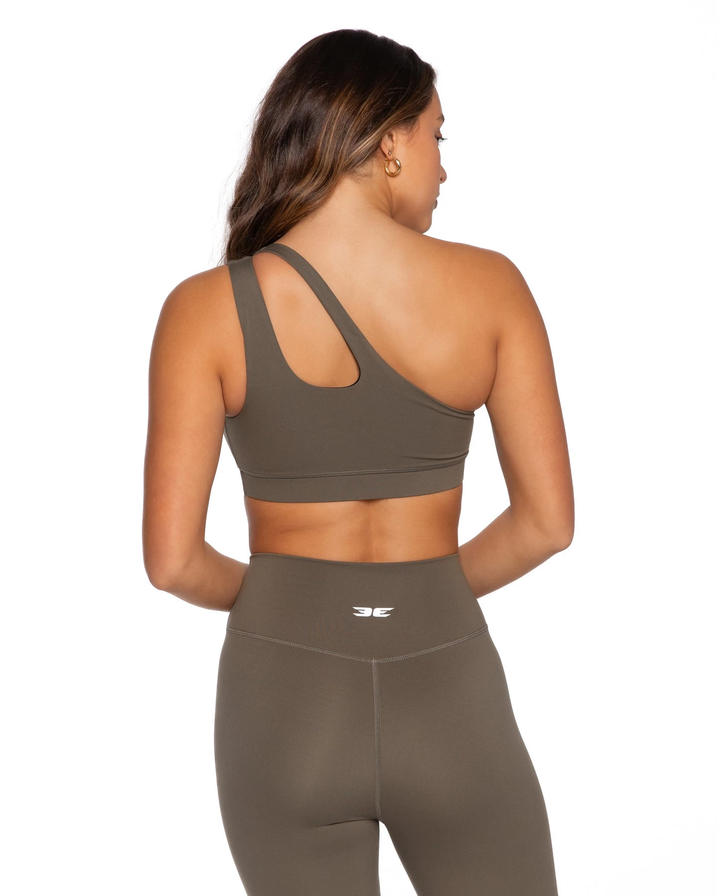Elite Eleven Asymmetric Bra - Dusty Khaki 2 Elite Eleven Asymmetric Bra - Dusty Khaki - Image 2
