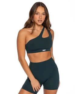 Elite Eleven Asymmetric Bra - Deep Forest