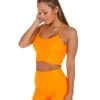 Elite Eleven Cross Over Cropped Tank - Bright Orange