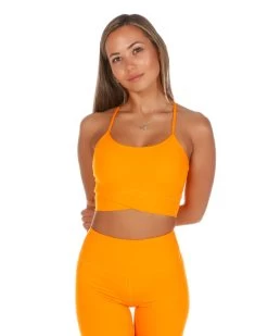Elite Eleven Cross Over Cropped Tank - Bright Orange 6 Elite Eleven Cross Over Cropped Tank - Bright Orange -Fit Style Shop AURA1 115