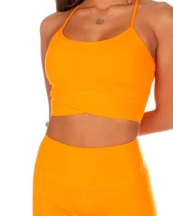 Elite Eleven Cross Over Cropped Tank - Bright Orange 7 Elite Eleven Cross Over Cropped Tank - Bright Orange -Fit Style Shop AURA1 116
