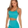 Elite Eleven Cross Over Cropped Tank - Teal