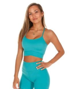 Elite Eleven Cross Over Cropped Tank - Teal 6 Elite Eleven Cross Over Cropped Tank - Teal -Fit Style Shop AURA1 130