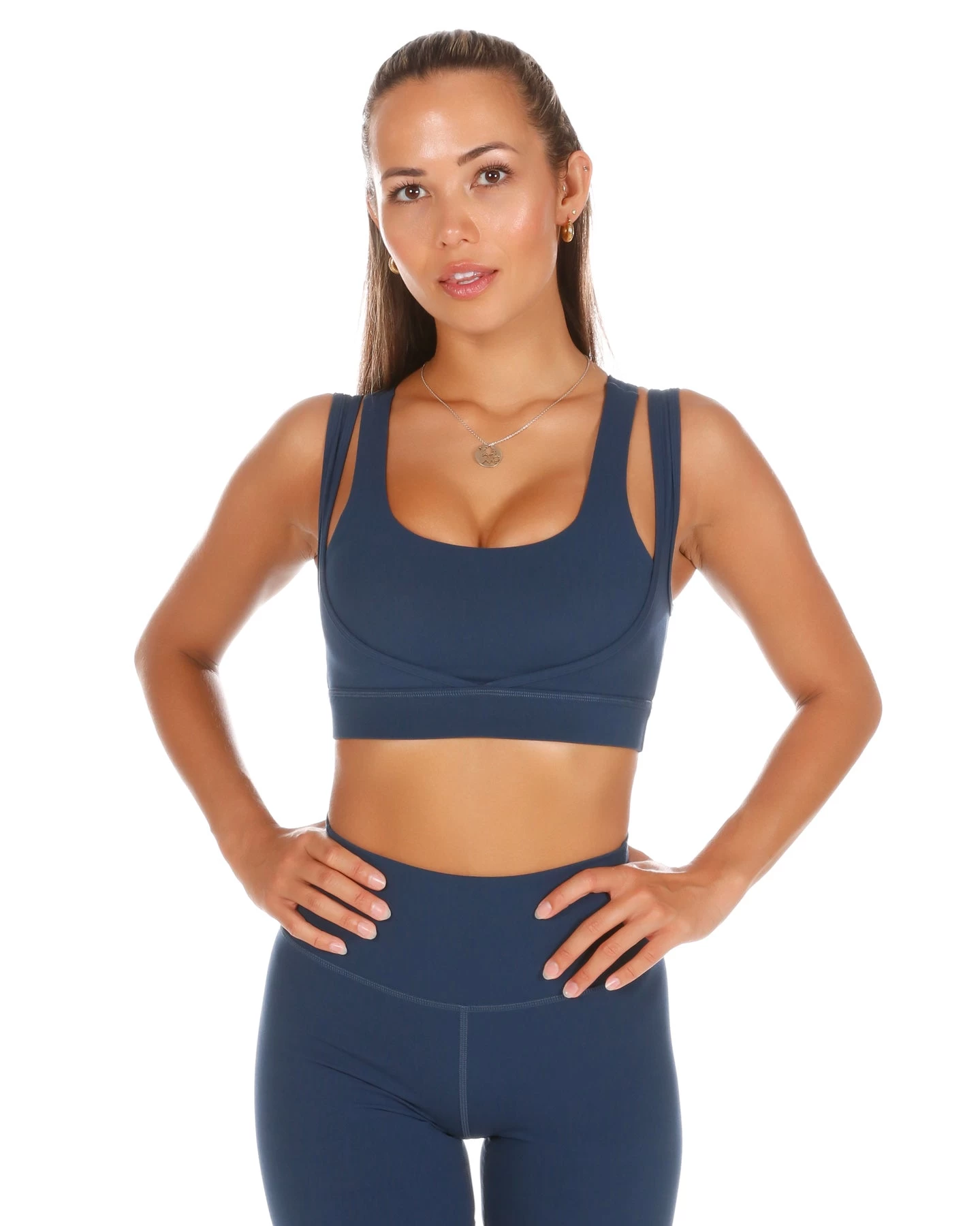 Elite Eleven Dual Strap Bra - Navy 1 Elite Eleven Dual Strap Bra - Navy