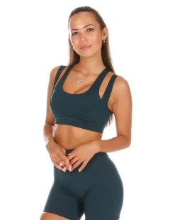 Elite Eleven Dual Strap Bra - Deep Forest -Fit Style Shop AURA1 186