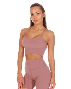 Elite Eleven Cross Over Cropped Tank - Soft Rose 5 Elite Eleven Cross Over Cropped Tank - Soft Rose -Fit Style Shop AURA1 195