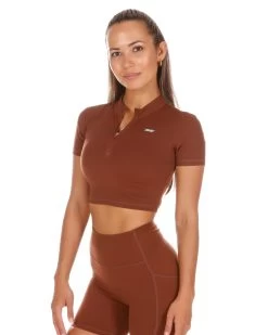 Elite Eleven Aura Zip Tee - Cappuccino -Fit Style Shop AURA1 235