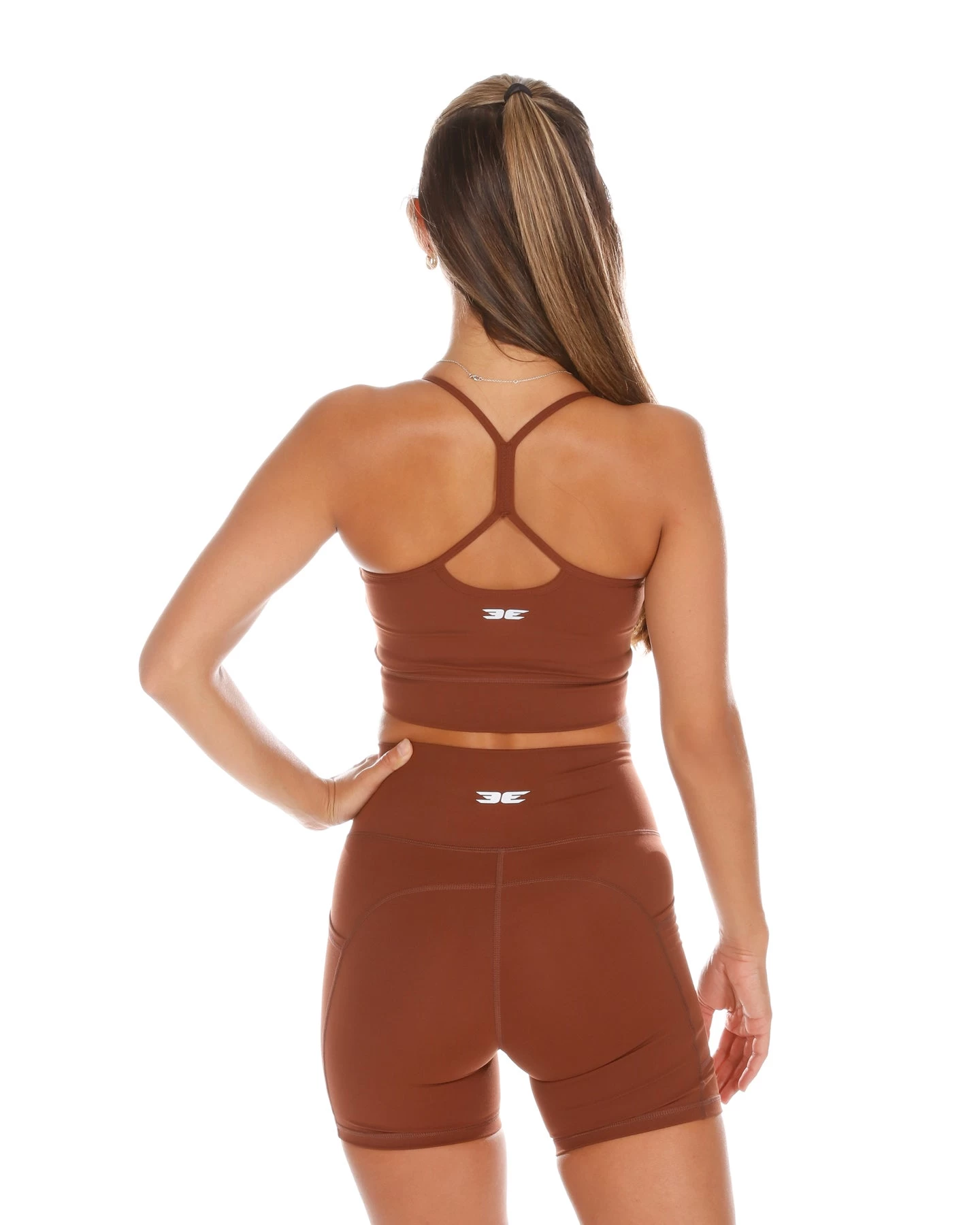 Elite Eleven Cross Over Cropped Tank - Cappuccino 2 Elite Eleven Cross Over Cropped Tank - Cappuccino - Image 2