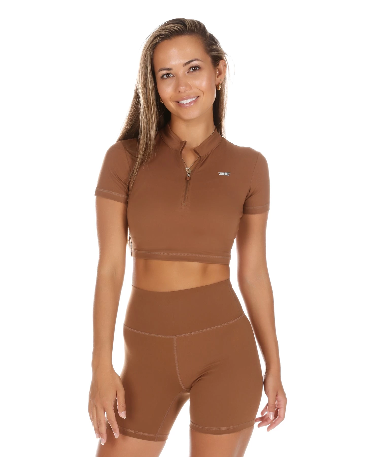 Elite Eleven Aura Zip Tee - Mocha 2 Elite Eleven Aura Zip Tee - Mocha - Image 2