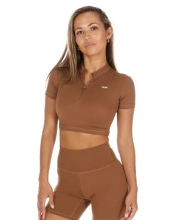 Elite Eleven Aura Zip Tee - Mocha
