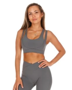 Elite Eleven Dual Strap Bra - Cloud Grey -Fit Style Shop AURA1 275