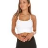 Elite Eleven Cross Over Cropped Tank - White