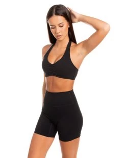 Elite Eleven Halter Scrunch Bra - Black 10 Elite Eleven Halter Scrunch Bra - Black -Fit Style Shop BIGECOMDAYOCT46258