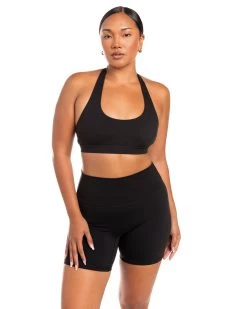 Elite Eleven Halter Bra - Black