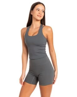 Elite Eleven Aura Racer Tank - Cloud Grey 9 Elite Eleven Aura Racer Tank - Cloud Grey -Fit Style Shop BIGECOMDAYOCT46969