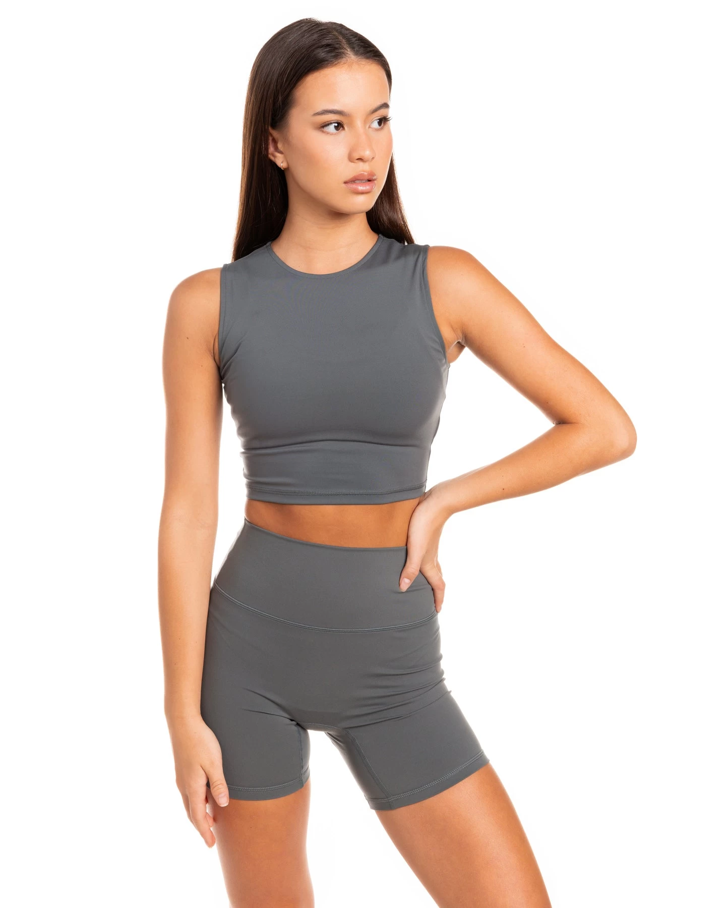 Elite Eleven Aura Boxy Tank - Cloud Grey 1 Elite Eleven Aura Boxy Tank - Cloud Grey