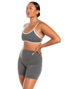 Elite Eleven Micro Contrast Bra - Cloud Grey -Fit Style Shop BIGECOMDAYOCT47101