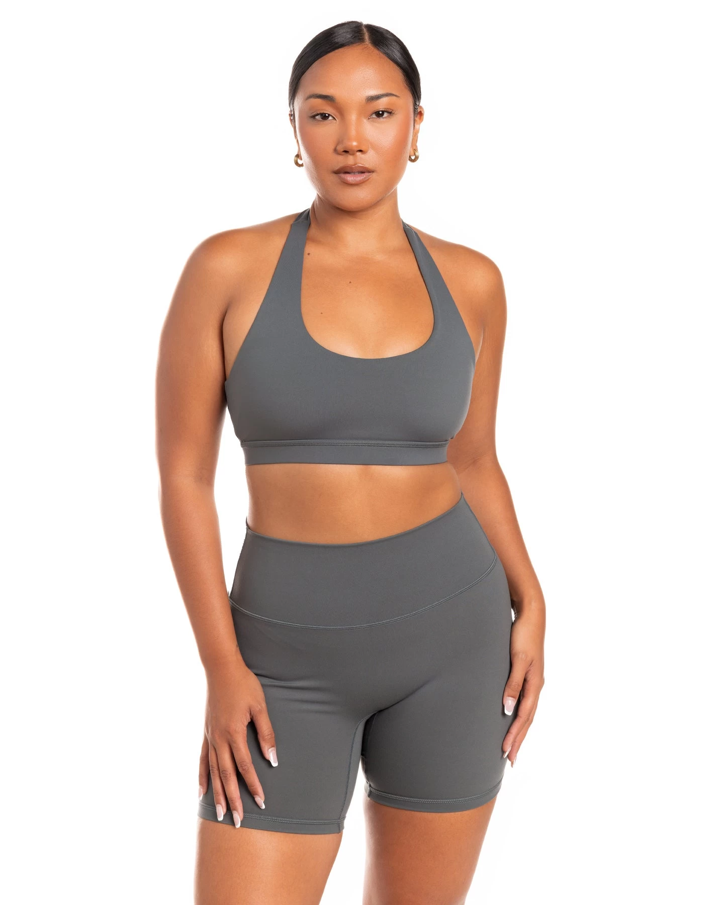 Elite Eleven Halter Bra - Cloud Grey 1 Elite Eleven Halter Bra - Cloud Grey