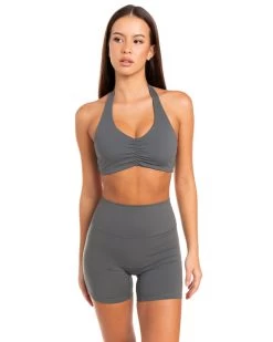 Elite Eleven Halter Scrunch Bra - Cloud Grey 8 Elite Eleven Halter Scrunch Bra - Cloud Grey -Fit Style Shop BIGECOMDAYOCT47396