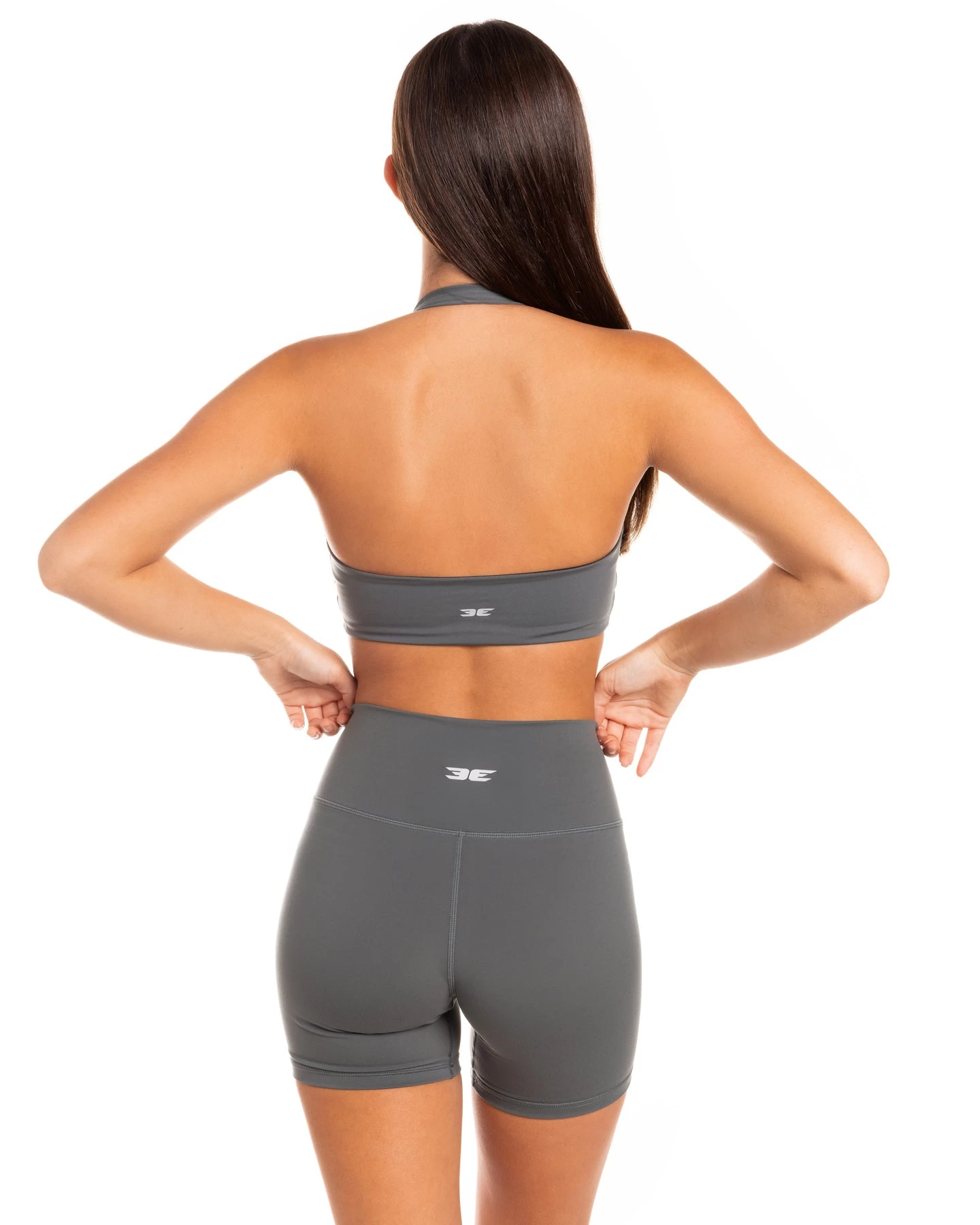 Elite Eleven Halter Scrunch Bra - Cloud Grey 6 Elite Eleven Halter Scrunch Bra - Cloud Grey - Image 6