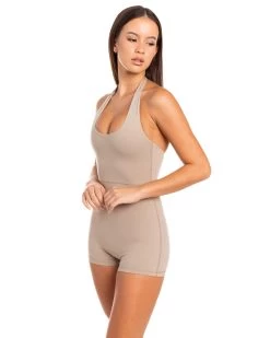 Elite Eleven Halter Unitard - Vintage Khaki -Fit Style Shop BIGECOMDAYOCT48630
