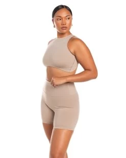 Elite Eleven Aura Curve Tank - Vintage Khaki -Fit Style Shop BIGECOMDAYOCT48849