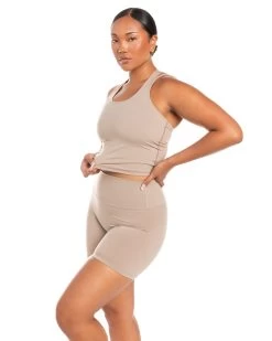 Elite Eleven Aura Racer Tank - Vintage Khaki 9 Elite Eleven Aura Racer Tank - Vintage Khaki -Fit Style Shop BIGECOMDAYOCT49015