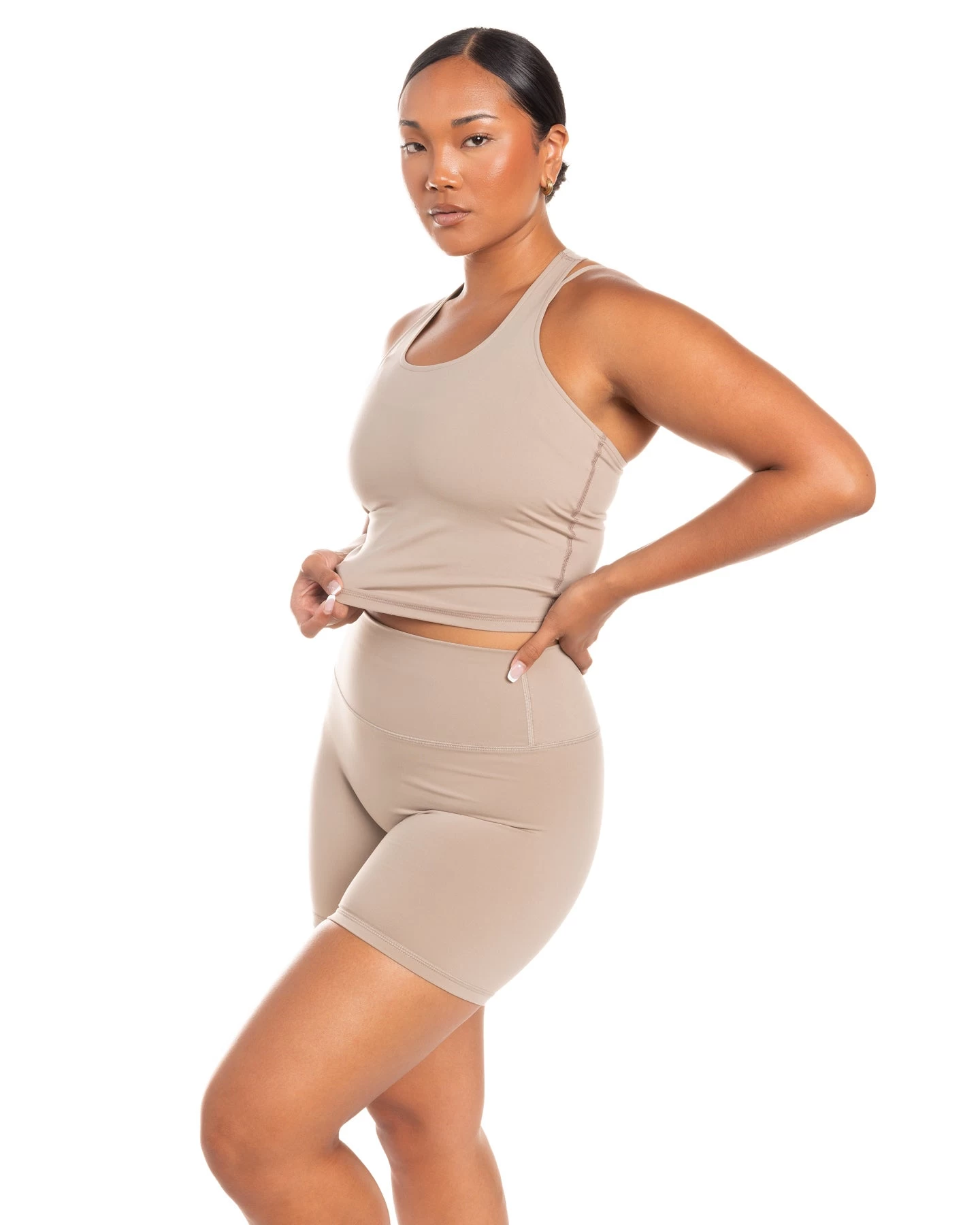 Elite Eleven Aura Racer Tank - Vintage Khaki 4 Elite Eleven Aura Racer Tank - Vintage Khaki - Image 4