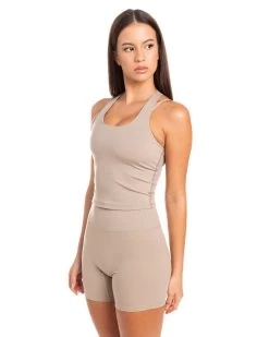 Elite Eleven Aura Racer Tank - Vintage Khaki 10 Elite Eleven Aura Racer Tank - Vintage Khaki -Fit Style Shop BIGECOMDAYOCT49063