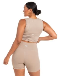 Elite Eleven Aura Boxy Tank - Vintage Khaki -Fit Style Shop BIGECOMDAYOCT49103