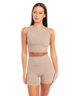 Elite Eleven Aura Boxy Tank - Vintage Khaki