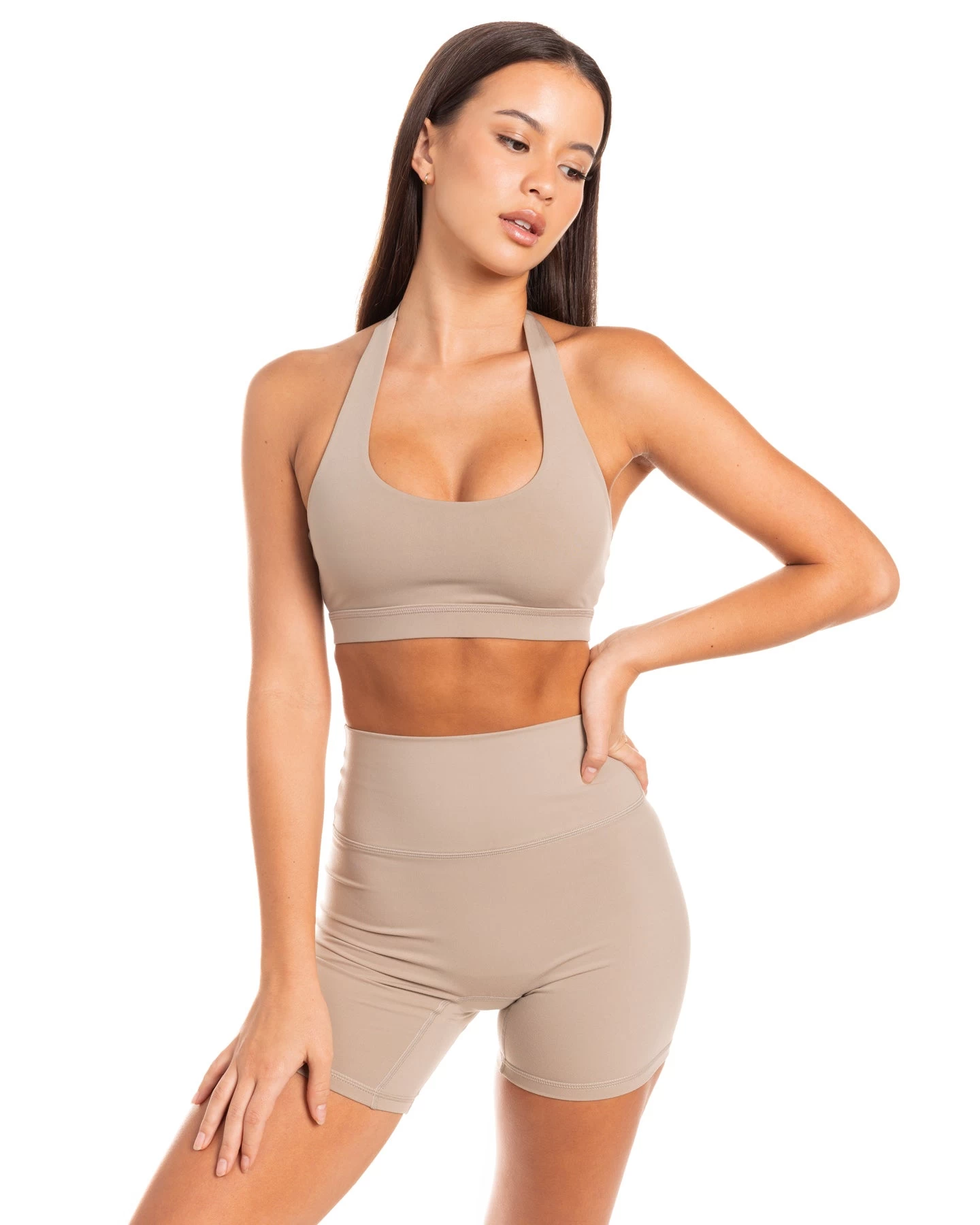 Elite Eleven Halter Bra - Vintage Khaki 1 Elite Eleven Halter Bra - Vintage Khaki