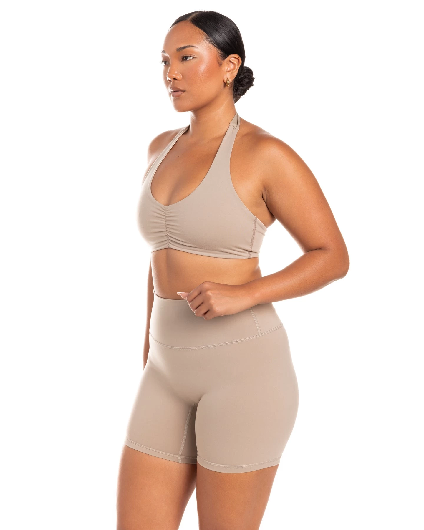 Elite Eleven Halter Scrunch Bra - Vintage Khaki 5 Elite Eleven Halter Scrunch Bra - Vintage Khaki - Image 5