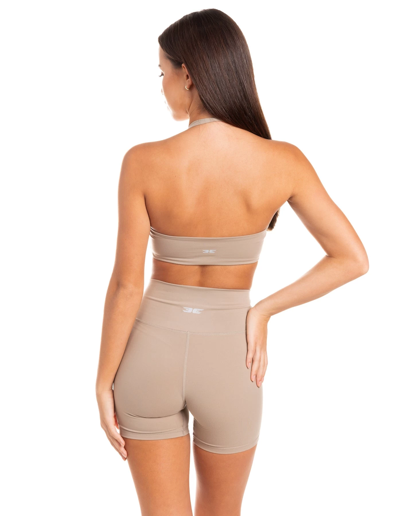 Elite Eleven Halter Scrunch Bra - Vintage Khaki 2 Elite Eleven Halter Scrunch Bra - Vintage Khaki - Image 2