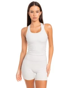 Elite Eleven Aura Racer Tank - Moonlight Grey