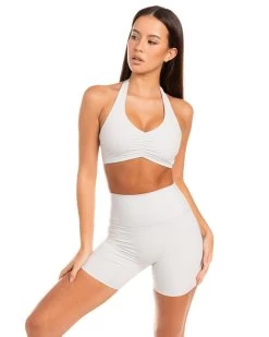 Elite Eleven Halter Scrunch Bra - Moonlight Grey -Fit Style Shop BIGECOMDAYOCT50203