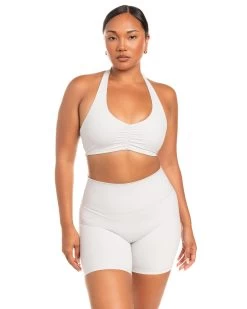 Elite Eleven Halter Scrunch Bra - Moonlight Grey