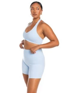 Elite Eleven Halter Scrunch Bra - Sky Blue -Fit Style Shop BIGECOMDAYOCT52378