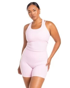 Elite Eleven Aura Racer Tank - Blush Pink