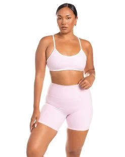 Elite Eleven Micro Contrast Bra - Blush Pink