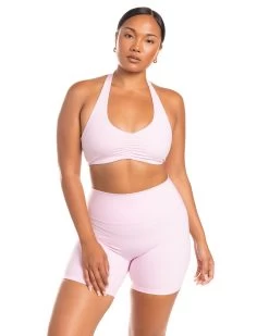 Elite Eleven Halter Scrunch Bra - Blush Pink -Fit Style Shop BIGECOMDAYOCT52796