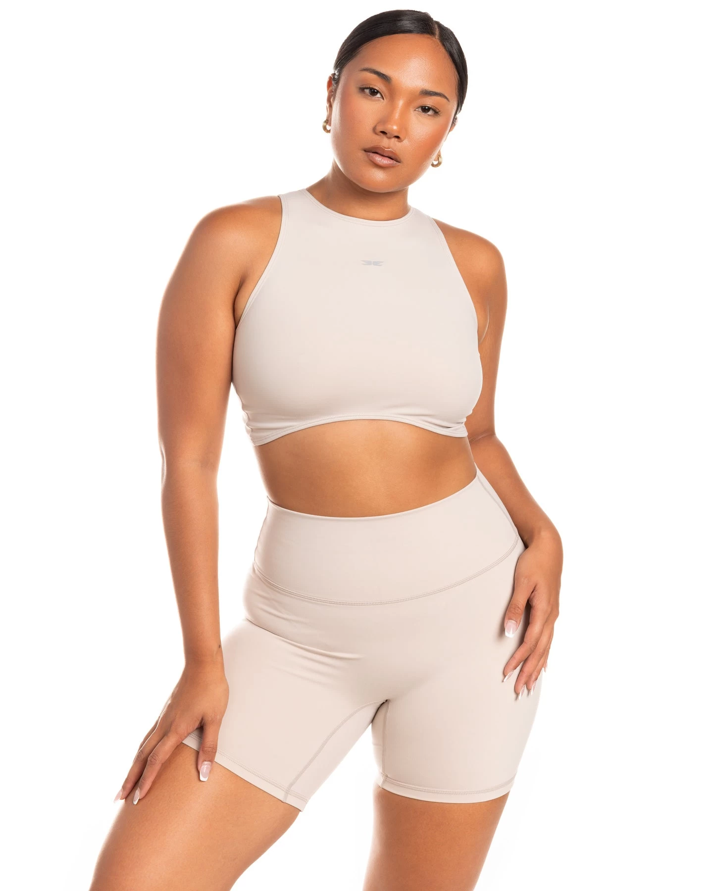 Elite Eleven Aura Curve Tank - Oat Latte 1 Elite Eleven Aura Curve Tank - Oat Latte