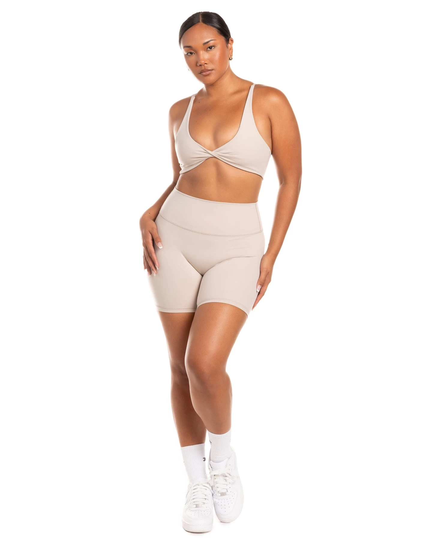 Elite Eleven Aura SF Shorts - Oat Latte 2 Elite Eleven Aura SF Shorts - Oat Latte - Image 2
