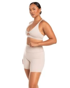 Elite Eleven Micro Twist Bra - Oat Latte -Fit Style Shop BIGECOMDAYOCT53245