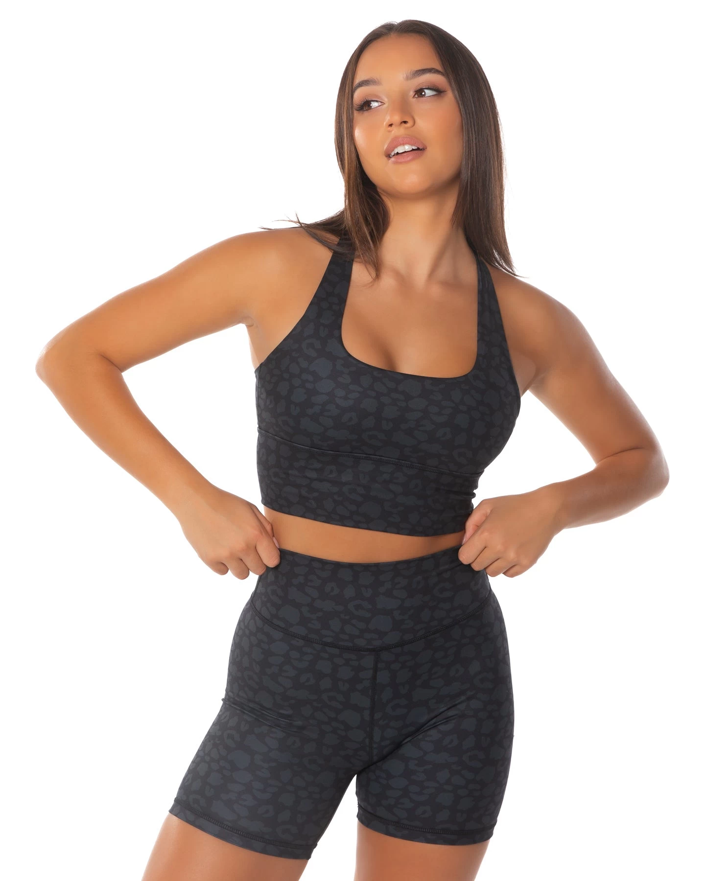 Elite Eleven EE Square Neck Bra - Black Leopard 1 Elite Eleven EE Square Neck Bra - Black Leopard